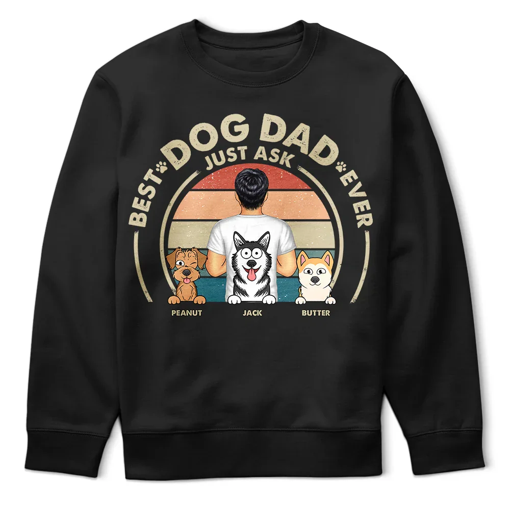 Best Dog Dad Ever - Personalized T Shirt - Image 5