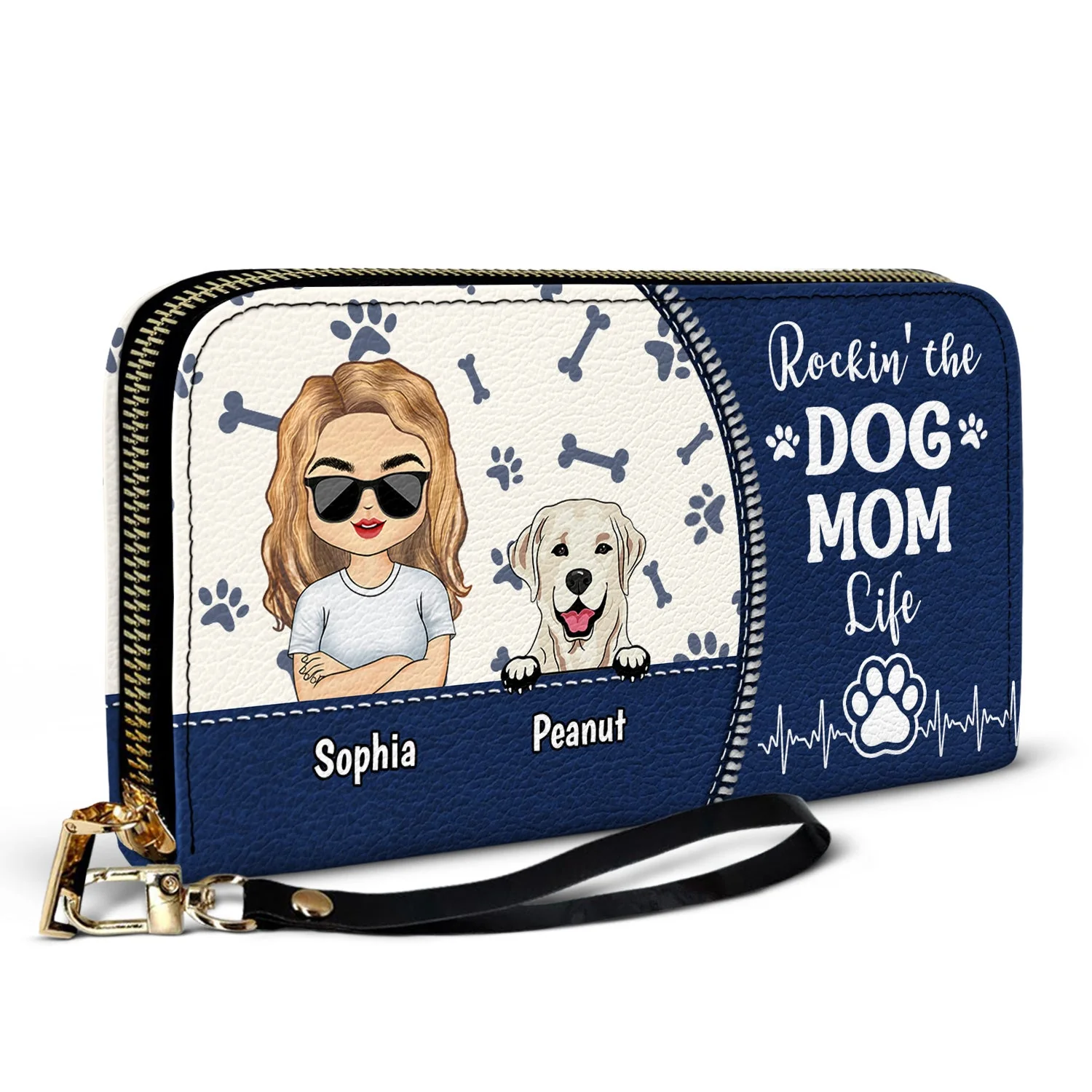 Best Dog Mom Ever - Birthday, Loving Gift For Dog Lovers - Personalized Leather Long Wallet - Image 2