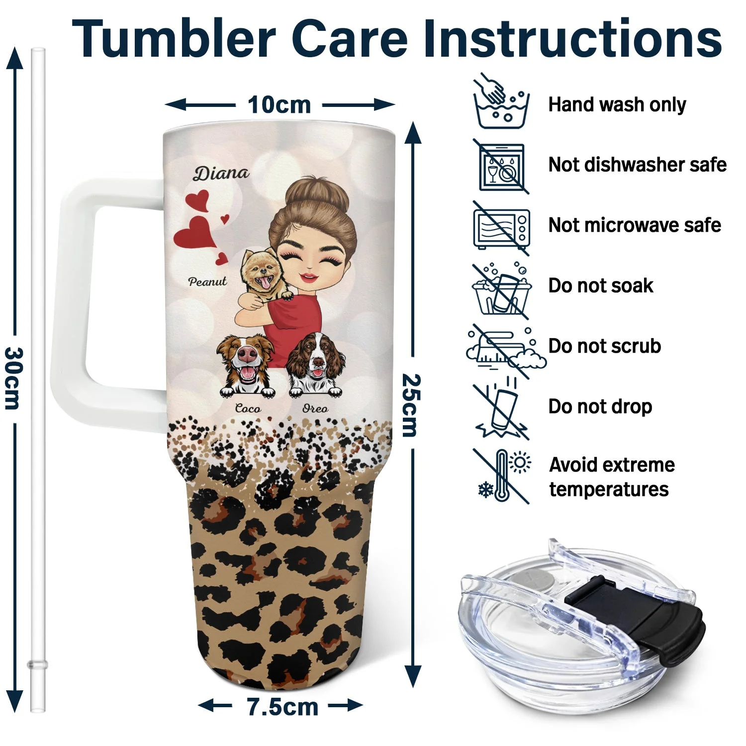 Best Dog Mom Ever - Gift For Dog Mom, Dog Lovers - Personalized 40oz Tumbler With Straw - Image 6