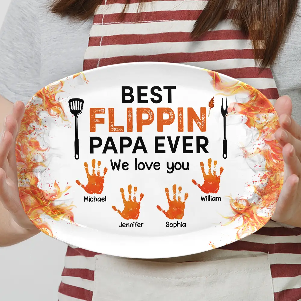 Best Flippin' Dad Ever - Personalized Plate - Image 4