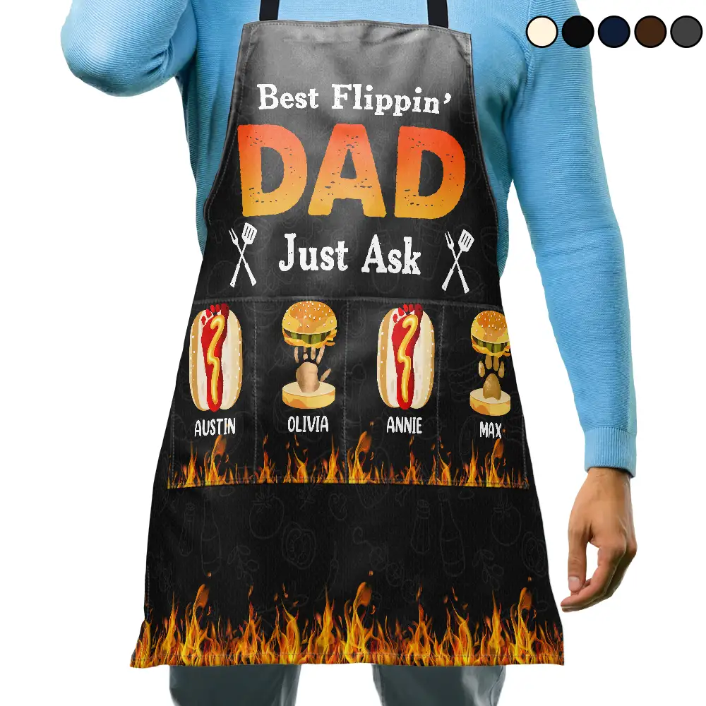 Best Flippin' Dad Jusk Ask - Personalized Apron