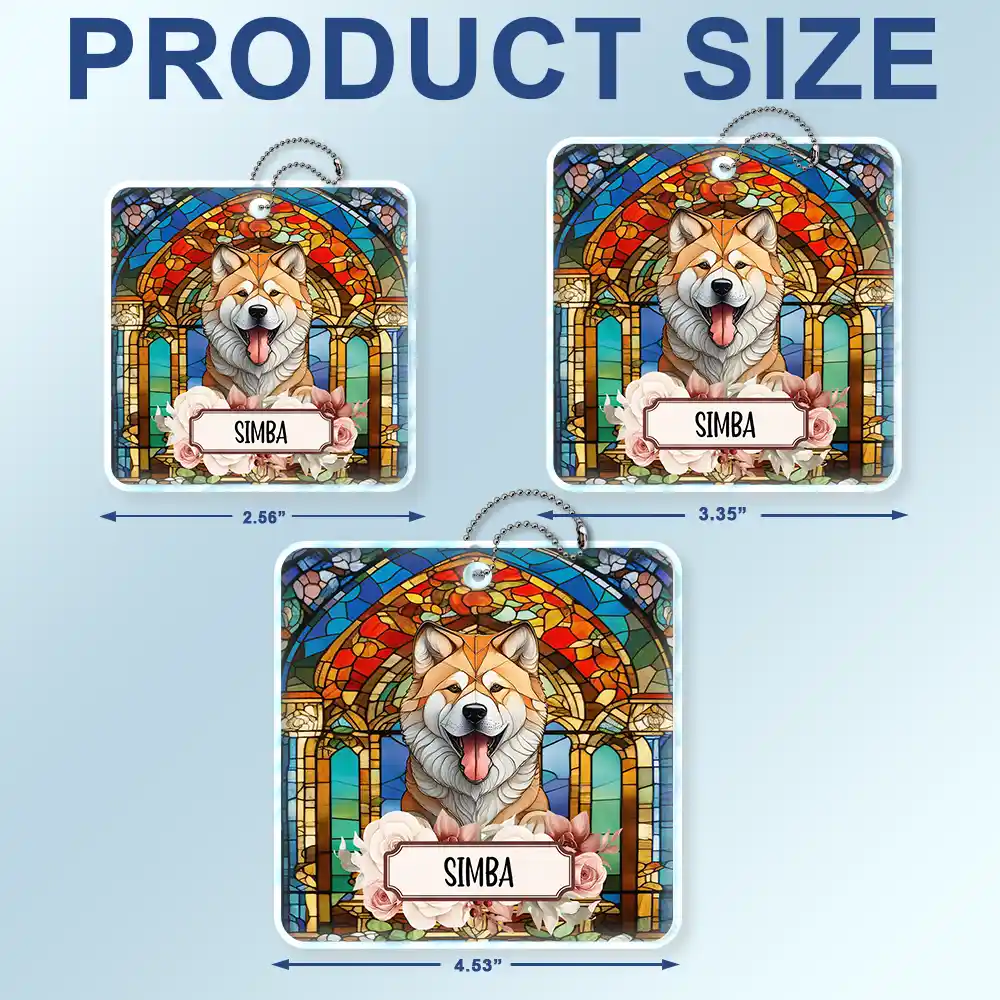 Best Friend For Life Dog Cat Stained Glass - Personalized Acrylic Car Hanger - Image 4