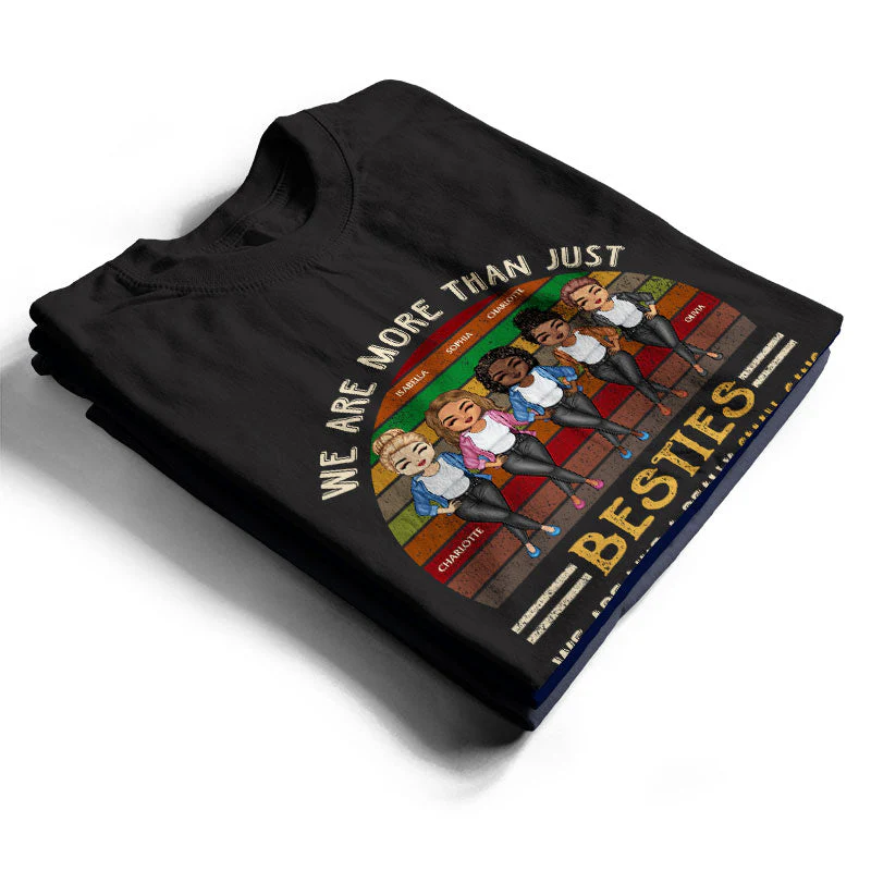 Best Friends Are The Sistas - Bestie Sister Gift - Personalized Custom T Shirt - Image 2