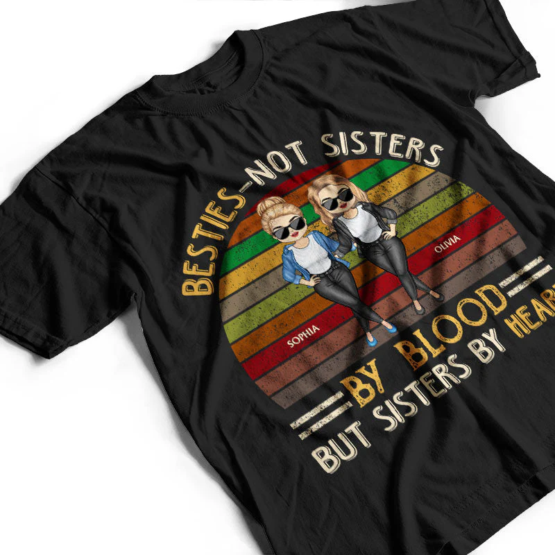 Best Friends Are The Sistas - Bestie Sister Gift - Personalized Custom T Shirt - Image 3