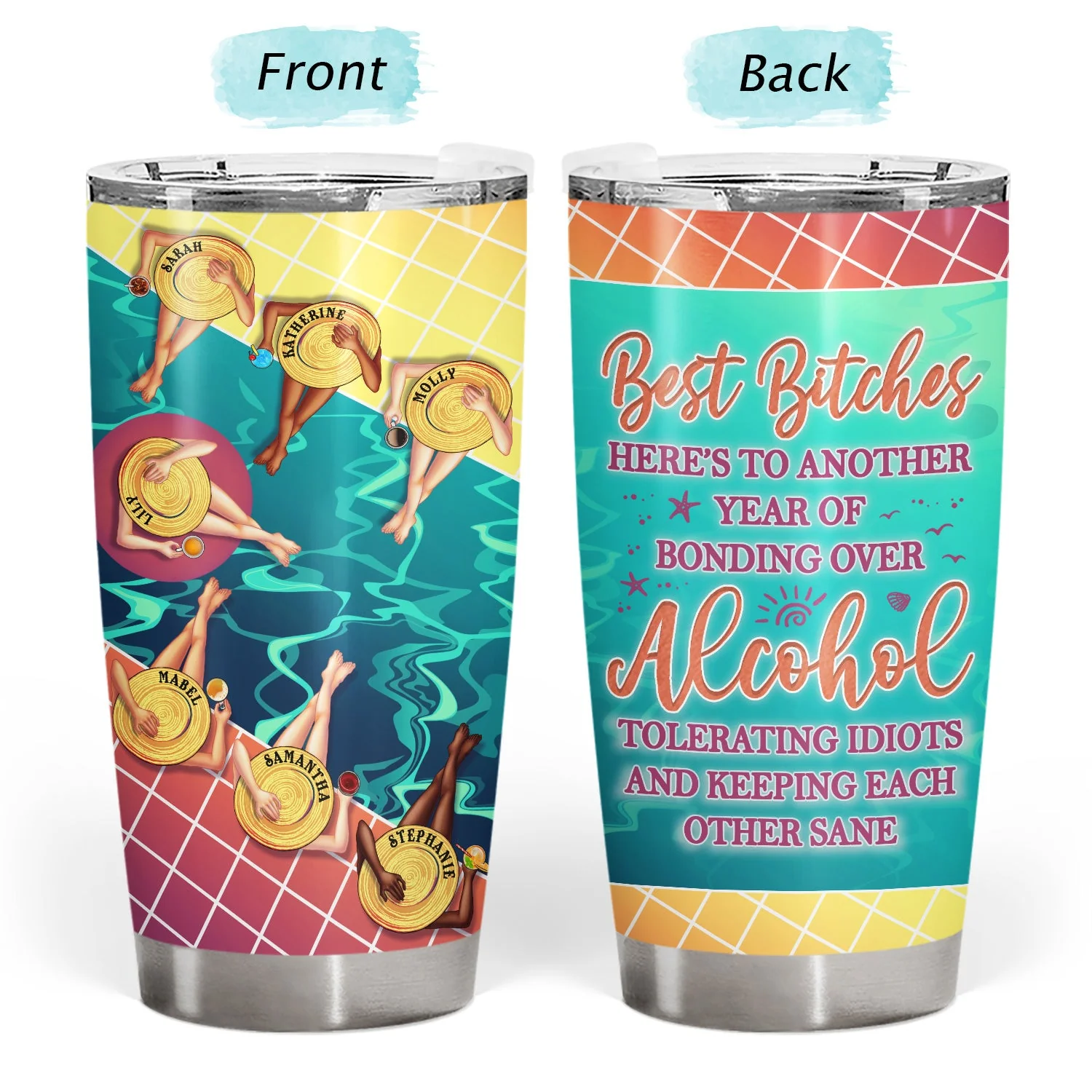 Best Friends Are The Sisters We Choose - Birthday, Loving Gifts For Friends, Besties, Soul Sisters, BFF - Personalized Custom Tumbler - Image 3