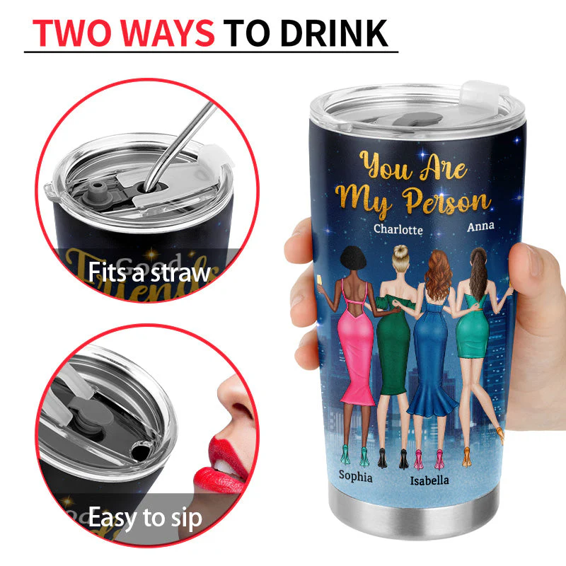 Best Friends Fashion Girls Good Friends Are Like Stars - Gift For BFF And Colleagues - Personalized Custom Tumbler - Image 4