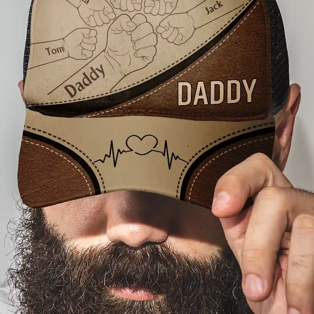 Best Friends For Life Dad Grandad - Personalized Mesh-back Casual Cap - Image 3