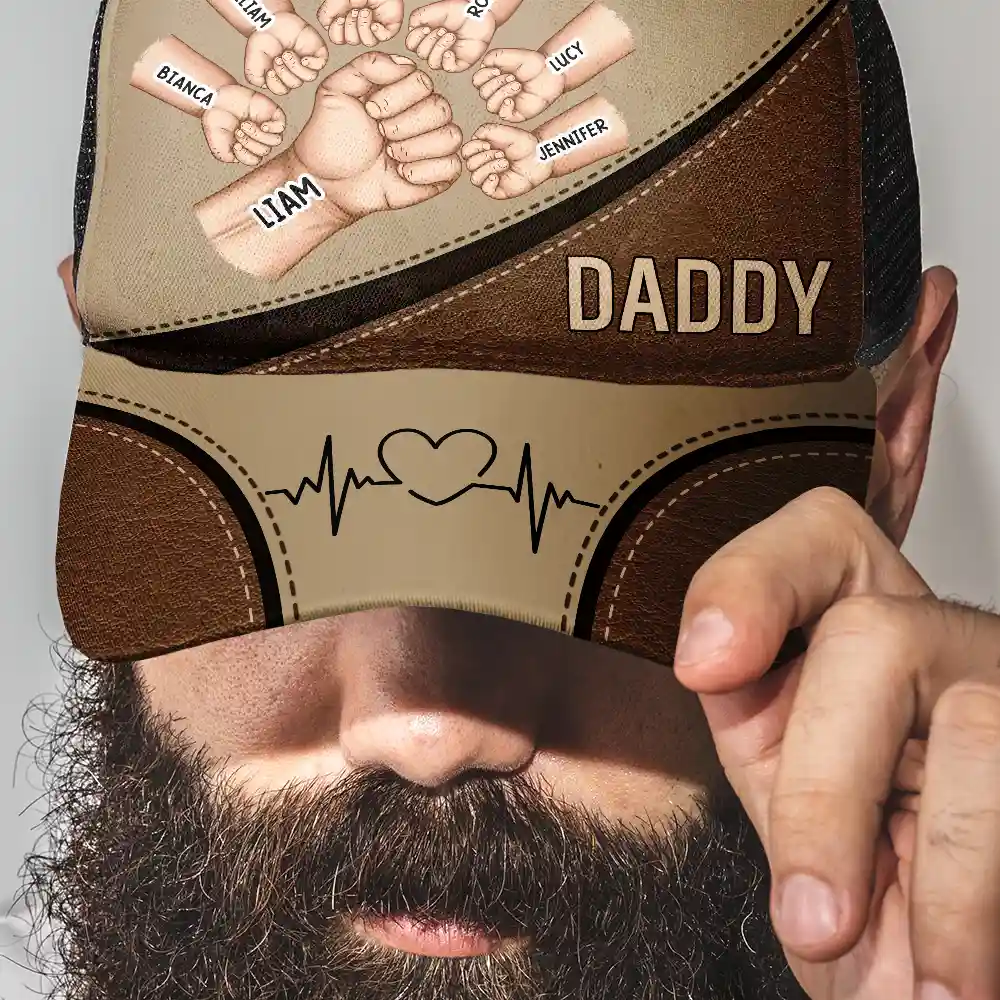 Best Friends For Life Daddy Grandad - Personalized Mesh-back Casual Cap - Image 3