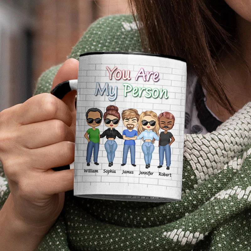 Best Friends Not Sisters By Blood But Sisters By Heart - Gift For BFF And Sibling - Personalized Custom Accent Mug - Image 3