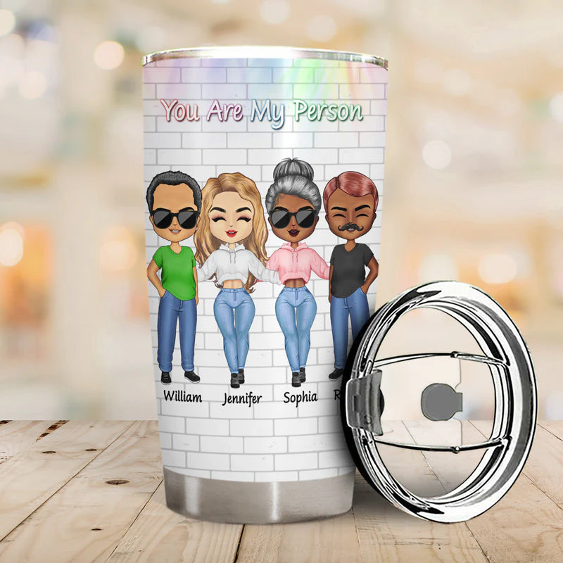 Best Friends Not Sisters By Blood But Sisters By Heart - Gift For BFF And Sibling - Personalized Custom Tumbler - Image 2
