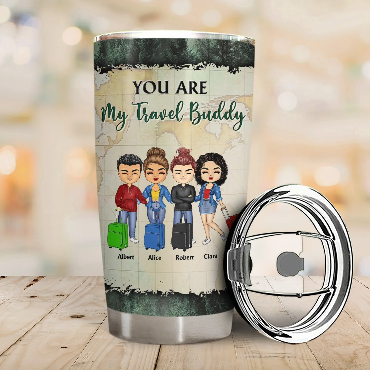 Best Friends That Travel Together Stay Together - Birthday Gift For BFF, Besties, Cruising, Travel Lovers - Personalized Custom Tumbler - Image 2