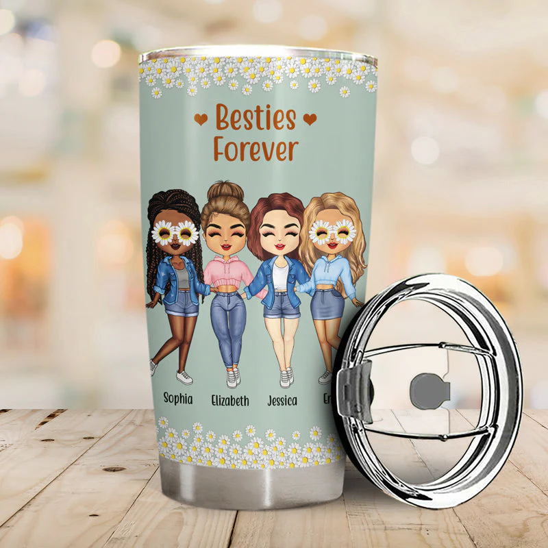 Best Friends We Are Like A Small Gang - Gift For BFF And Colleagues - Personalized Custom Tumbler - Image 2