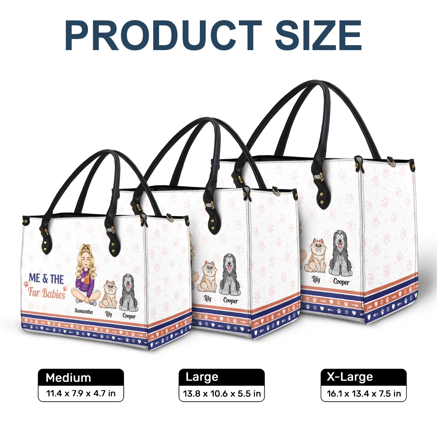 Best Fur Mom Ever - Gift For Dog Mom, Cat Mom, Pet Lovers - Personalized Leather Bag - Image 6