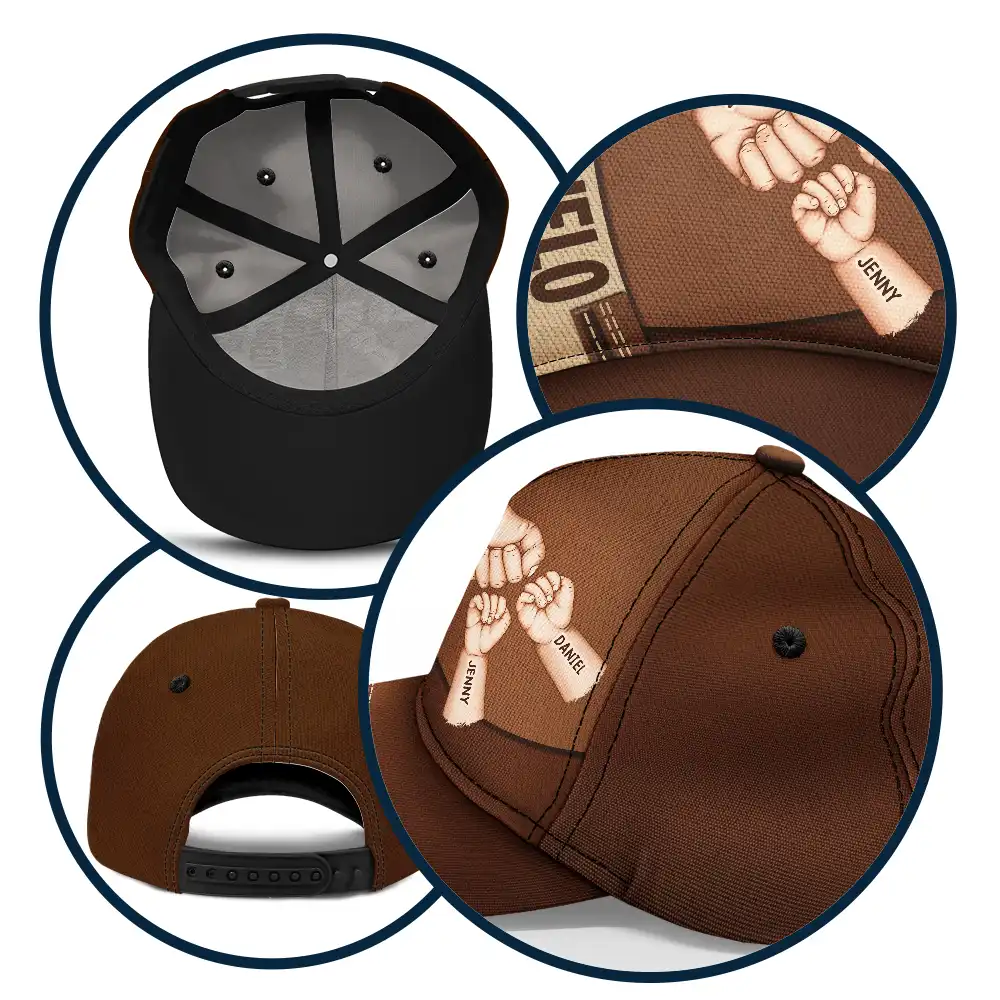 Best Grandpa Dad Ever - Personalized Classic Cap - Image 5