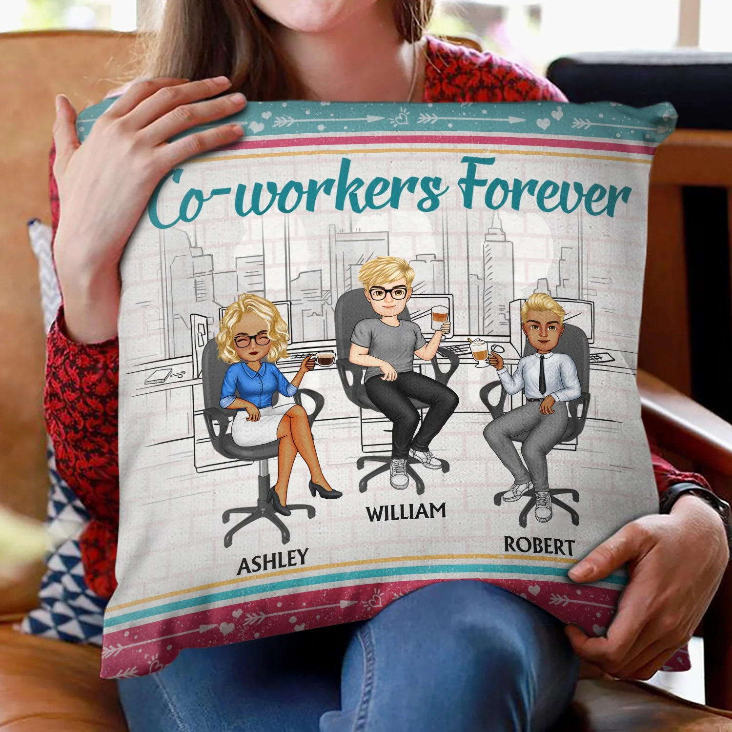 Best Team Forever - Gift For Colleagues And Best Friends - Personalized Custom Pillow - Image 2