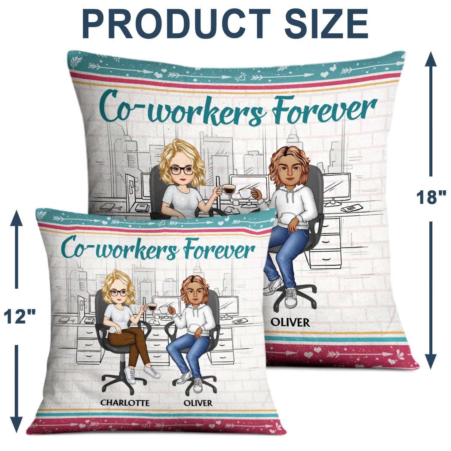 Best Team Forever - Gift For Colleagues And Best Friends - Personalized Custom Pillow - Image 4