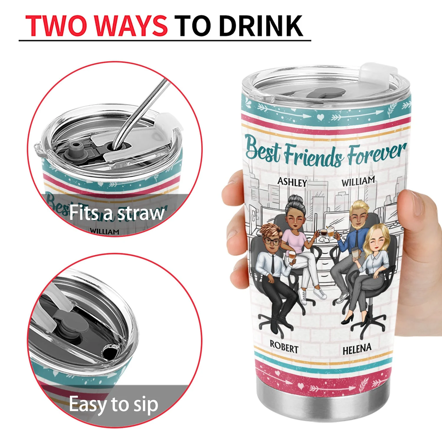 Best Team Work Made Us Colleagues - Gift For Co-workers And Best Friends - Personalized Custom Tumbler - Image 4