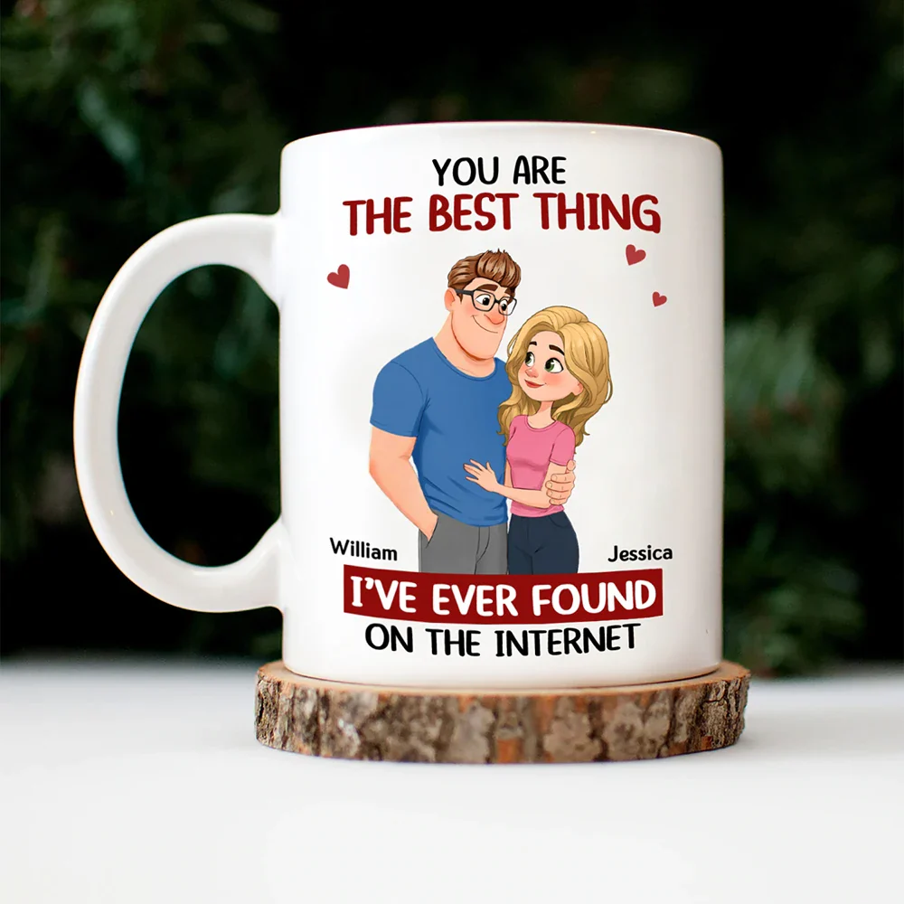 Best Thing Found On The Internet Animate Hugging Couple - Personalized Mug - Image 4