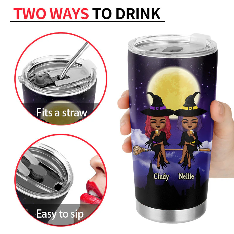 Best Witches - Gift For Best Friends - Personalized Custom Tumbler - Image 4