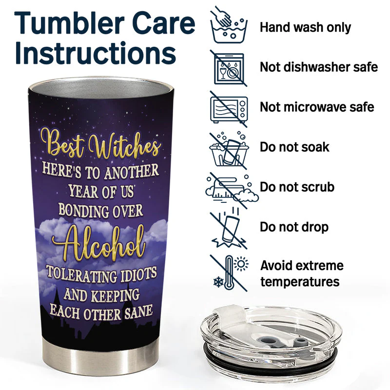 Best Witches - Gift For Best Friends - Personalized Custom Tumbler - Image 5