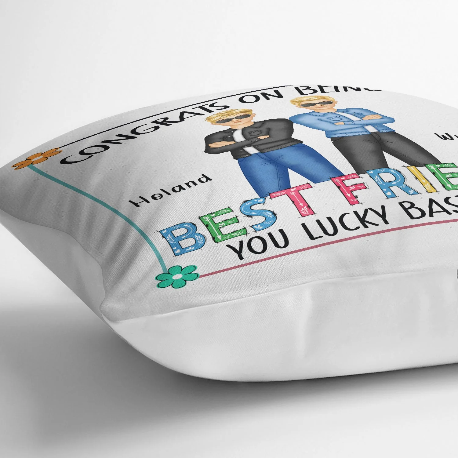 Bestie Congrats On Being My Bestie Fashion - Gift For Bestie - Personalized Pillow - Image 3