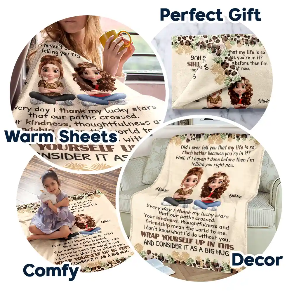 Bestie Did I Ever Tell You - Personalized Fleece Blanket, Sherpa Blanket - Image 7