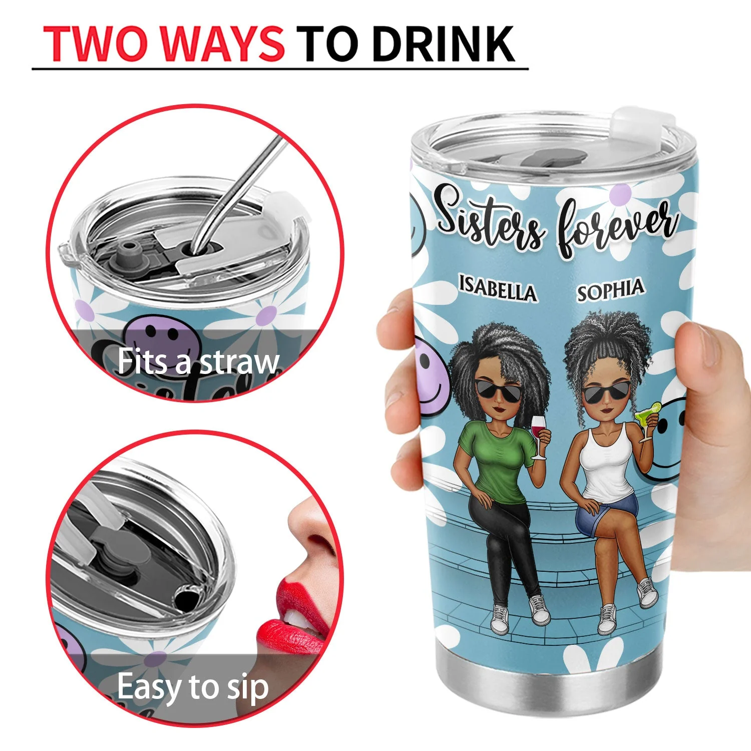 Bestie Don't Let You Do Stupid Things Alone - Birthday Gift For Friend, Sibling, Colleague - Personalized Tumbler - Image 4