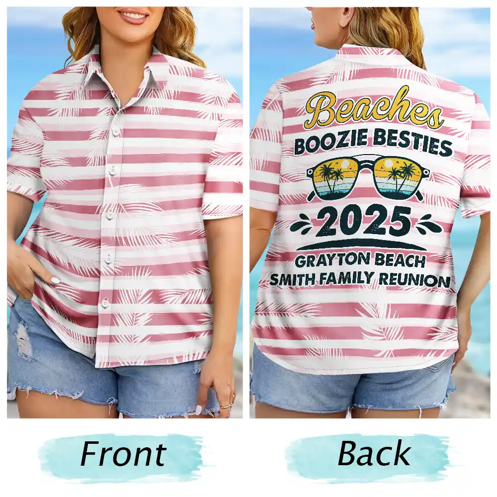 Bestie Family Vacation - Personalized Hawaiian Shirt - Image 6
