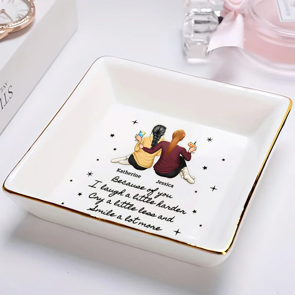 Bestie No Matter Where We Go No Matter What We Do - Personalized Ring Dish - Image 2