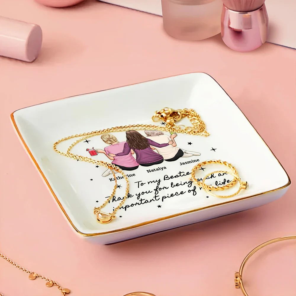 Bestie No Matter Where We Go No Matter What We Do - Personalized Ring Dish - Image 3