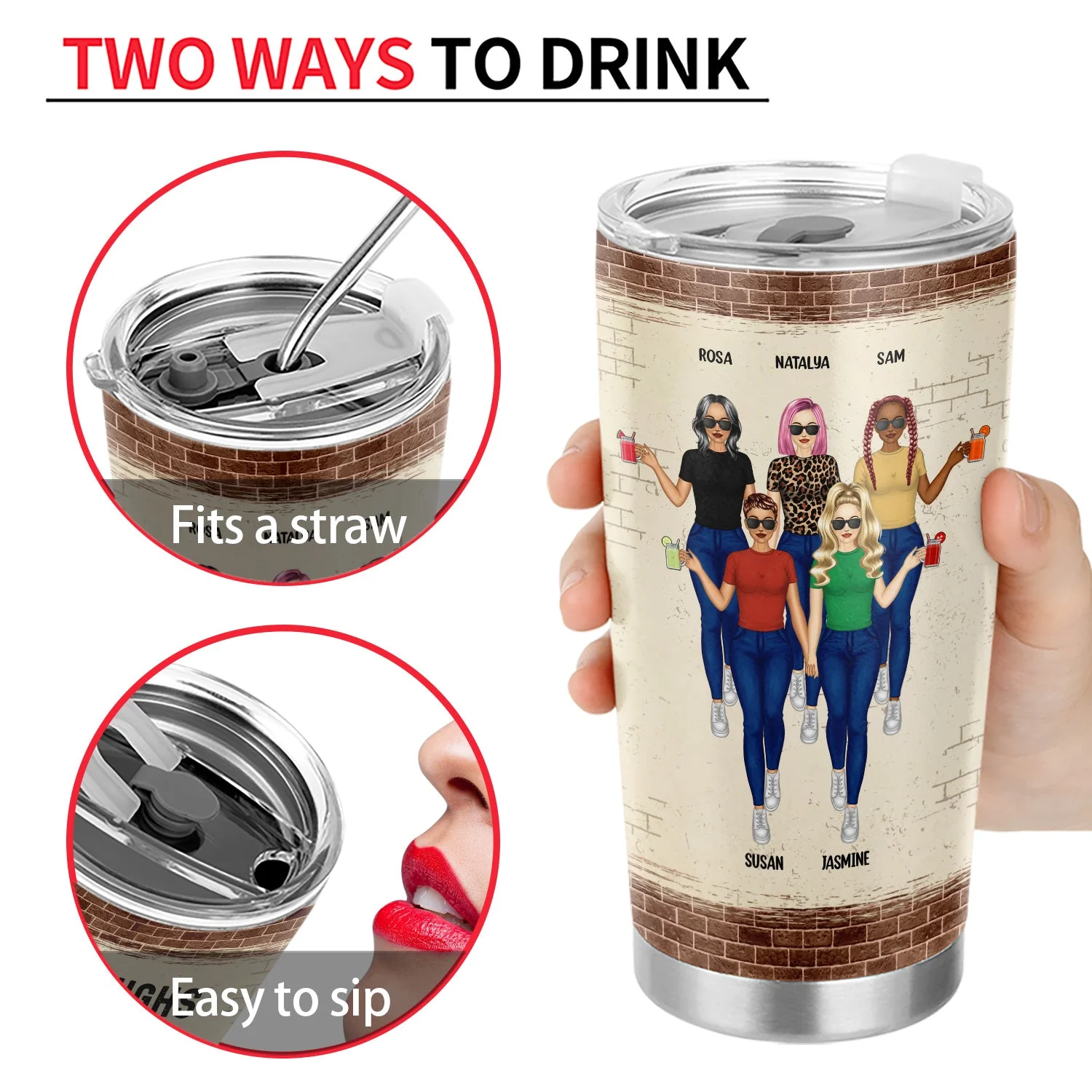 Bestie Our Friendship Is Endless - Gift For Besties - Personalized Custom Tumbler - Image 4