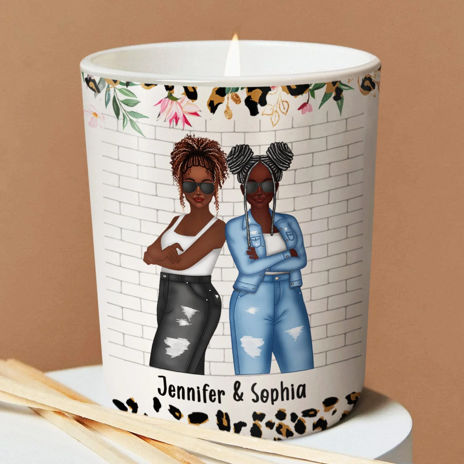 Bestie Our Friendship Is Like A Candle - Gift For Bestie - Personalized Scented Candle With Wooden Lid - Image 3