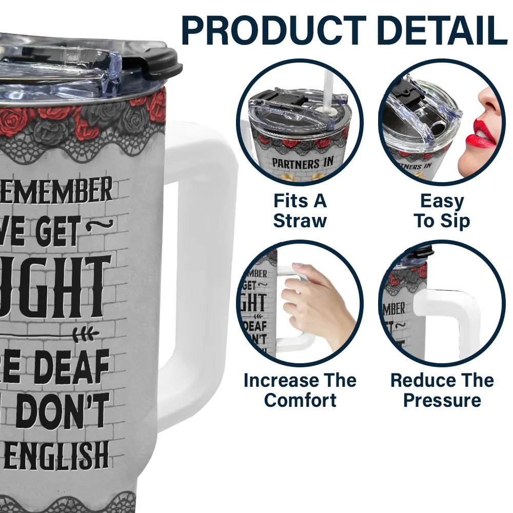 Bestie Partners In Crime - Personalized 40oz Tumbler With Straw - Image 5