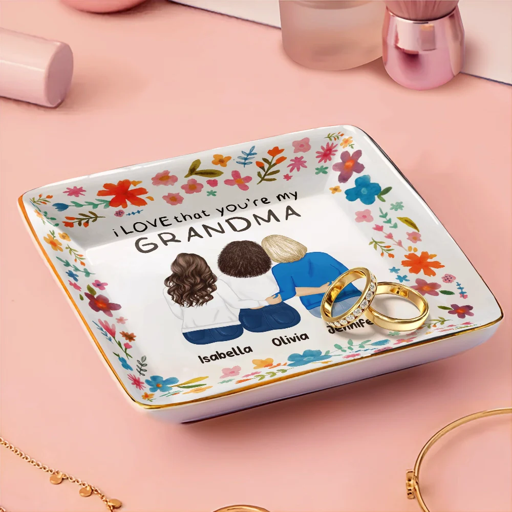 Bestie Sister I Love That You're My Sister - Personalized Ring Dish - Image 3