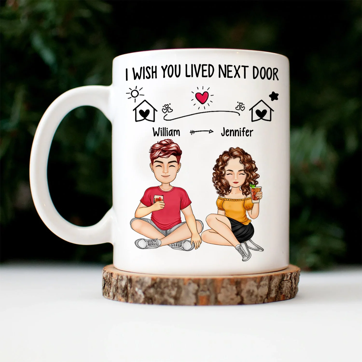 Bestie Wish You Lived Next Door - Gift For Bestie - Personalized Mug - Image 3
