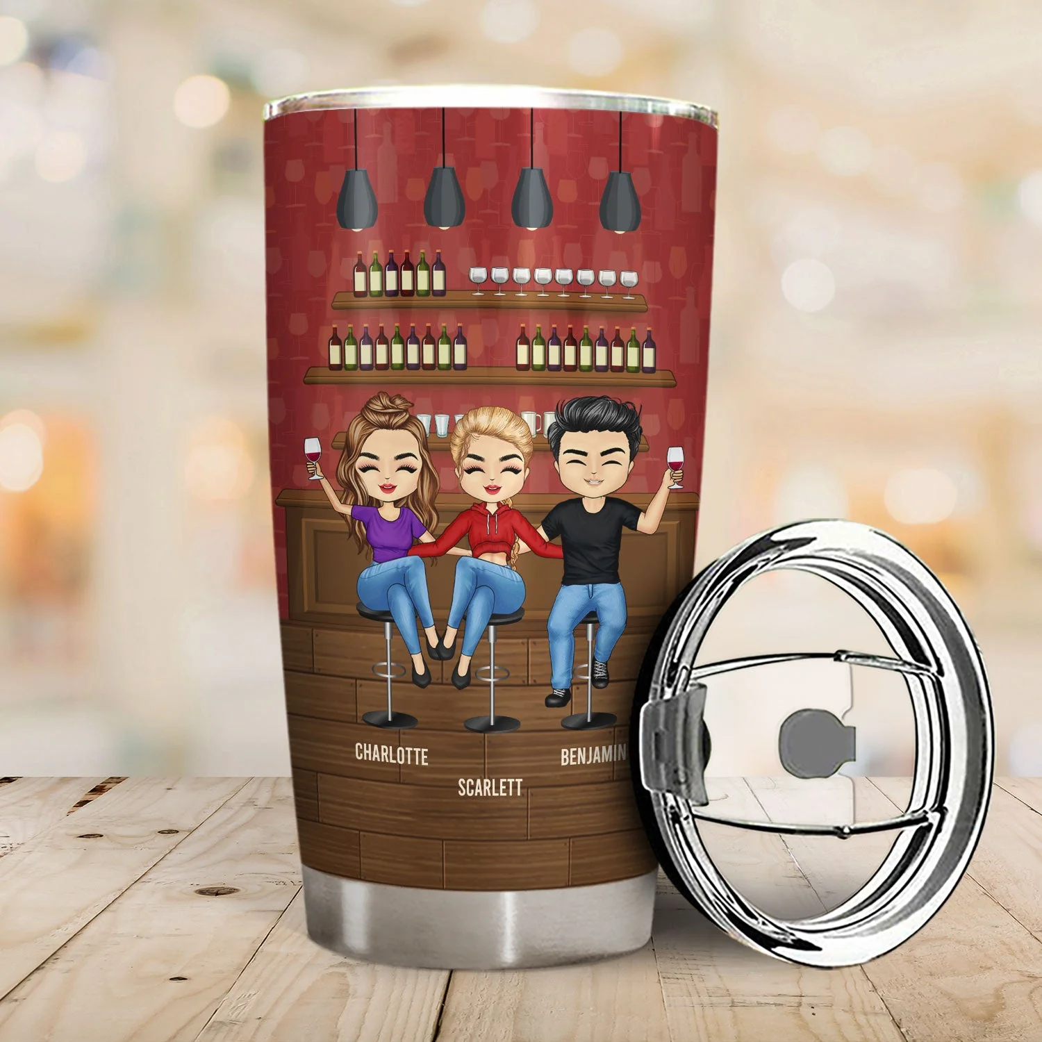 Besties Apparently We're Trouble Together - Gift For Best Friends - Personalized Custom Tumbler - Image 2