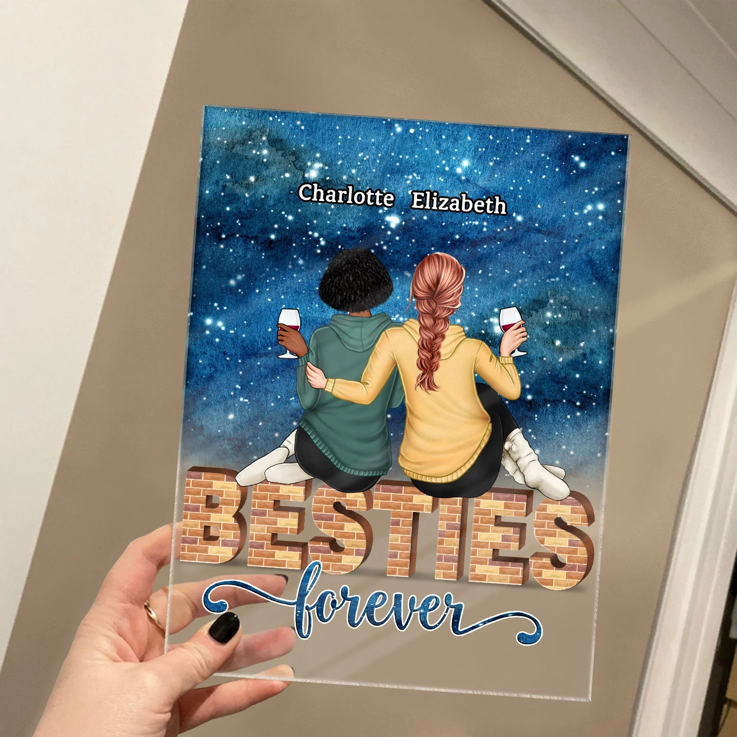 Besties Brothers Sisters Sibling Forever The Greatest - Gift For Family And Friends - Personalized Custom Vertical Rectangle Acrylic Plaque - Image 4