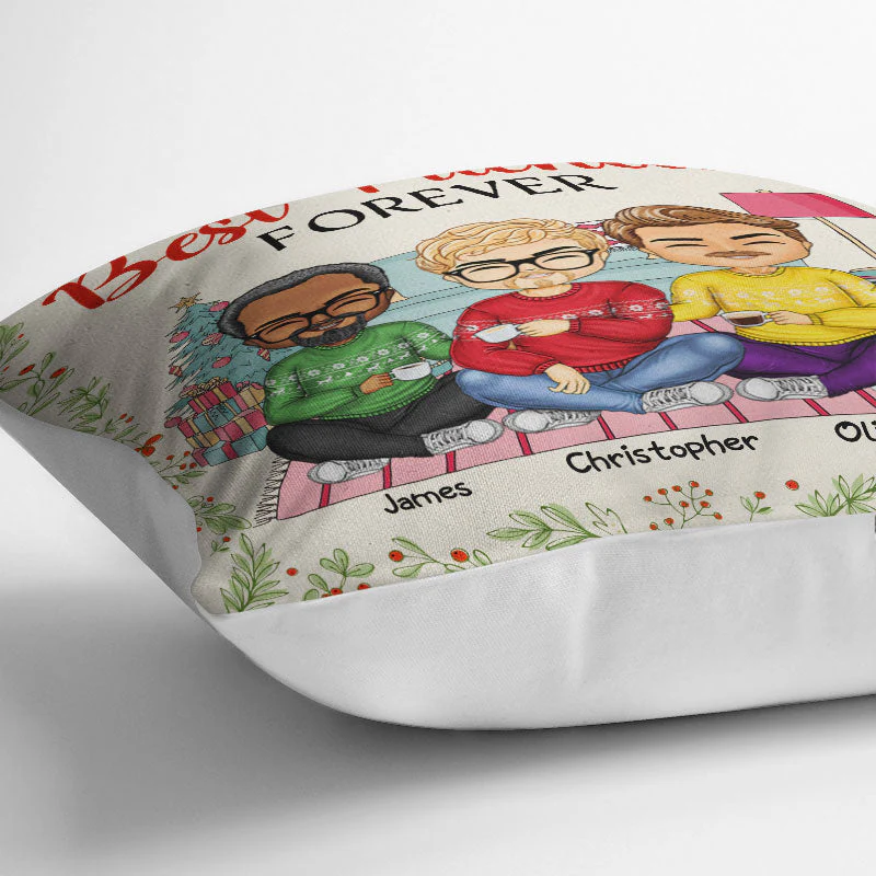 Besties Forever - Christmas Gift For Best Friends And Sisters - Personalized Custom Pillow - Image 3