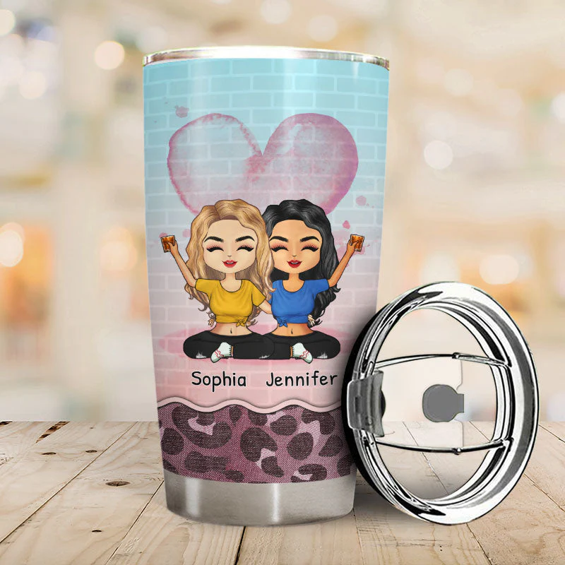 Besties Forever - Gift For Besties, BFF - Personalized Custom Tumbler - Image 2