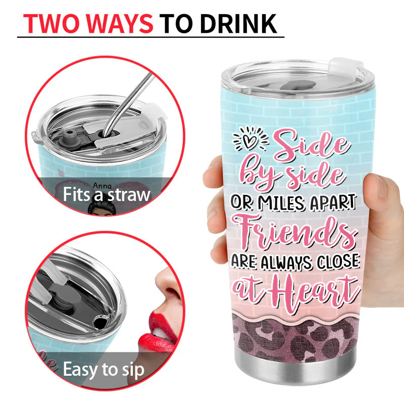 Besties Forever - Gift For Besties, BFF - Personalized Custom Tumbler - Image 4