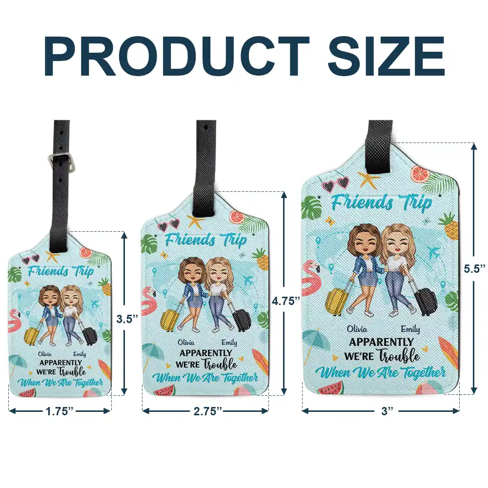 Besties Trip - Personalized Luggage Tag - Image 5