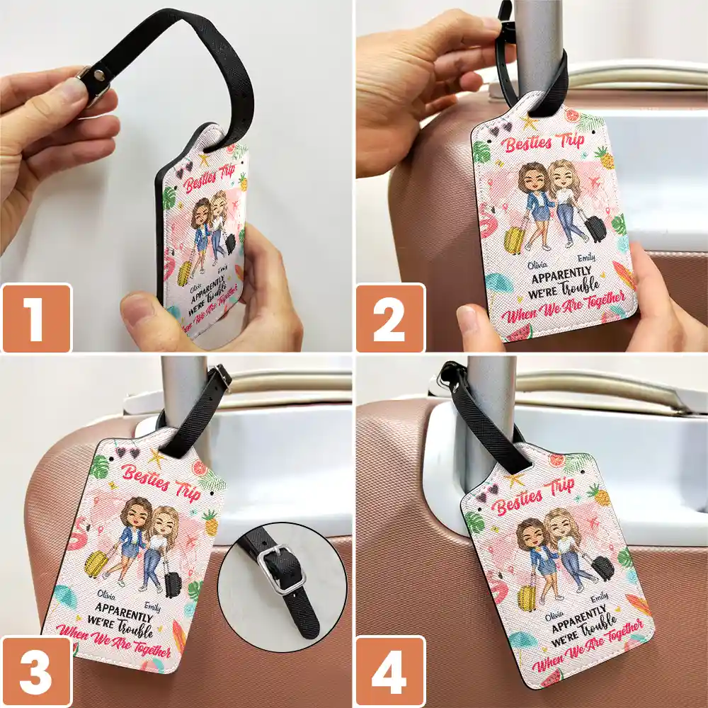 Besties Trip - Personalized Luggage Tag - Image 6