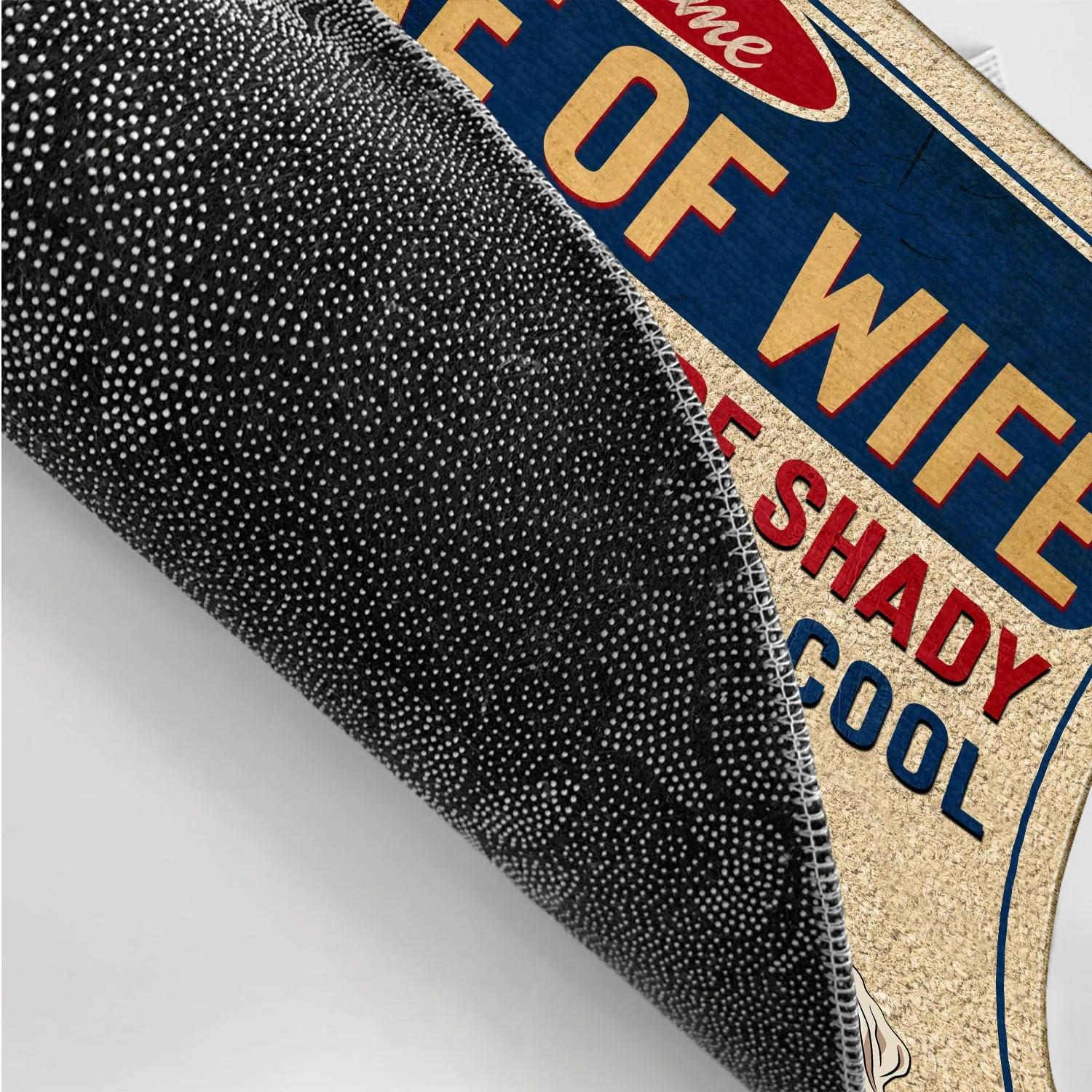 Beware Of Wife Dogs Cats Are Shady Husband Is Cool - Anniversary, Birthday, Home Decor Gift For Husband, Wife, Couple, Pet Lovers - Personalized Custom Doormat - Image 3