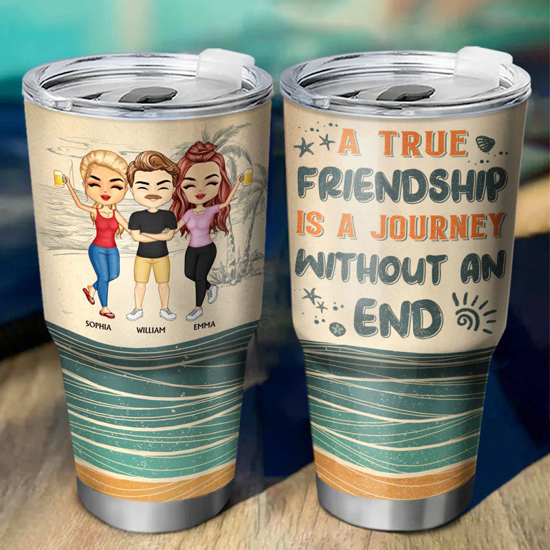BFF This Is Us A Little Bit Crazy A Little Bit Loud - Gift For Best Friends - Personalized Custom 30 Oz Tumbler - Image 2