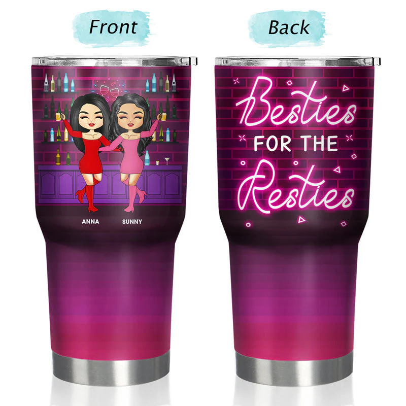 BFF We're Trouble When We're Together - Gift For Bestie - Personalized Custom 30 Oz Tumbler - Image 3