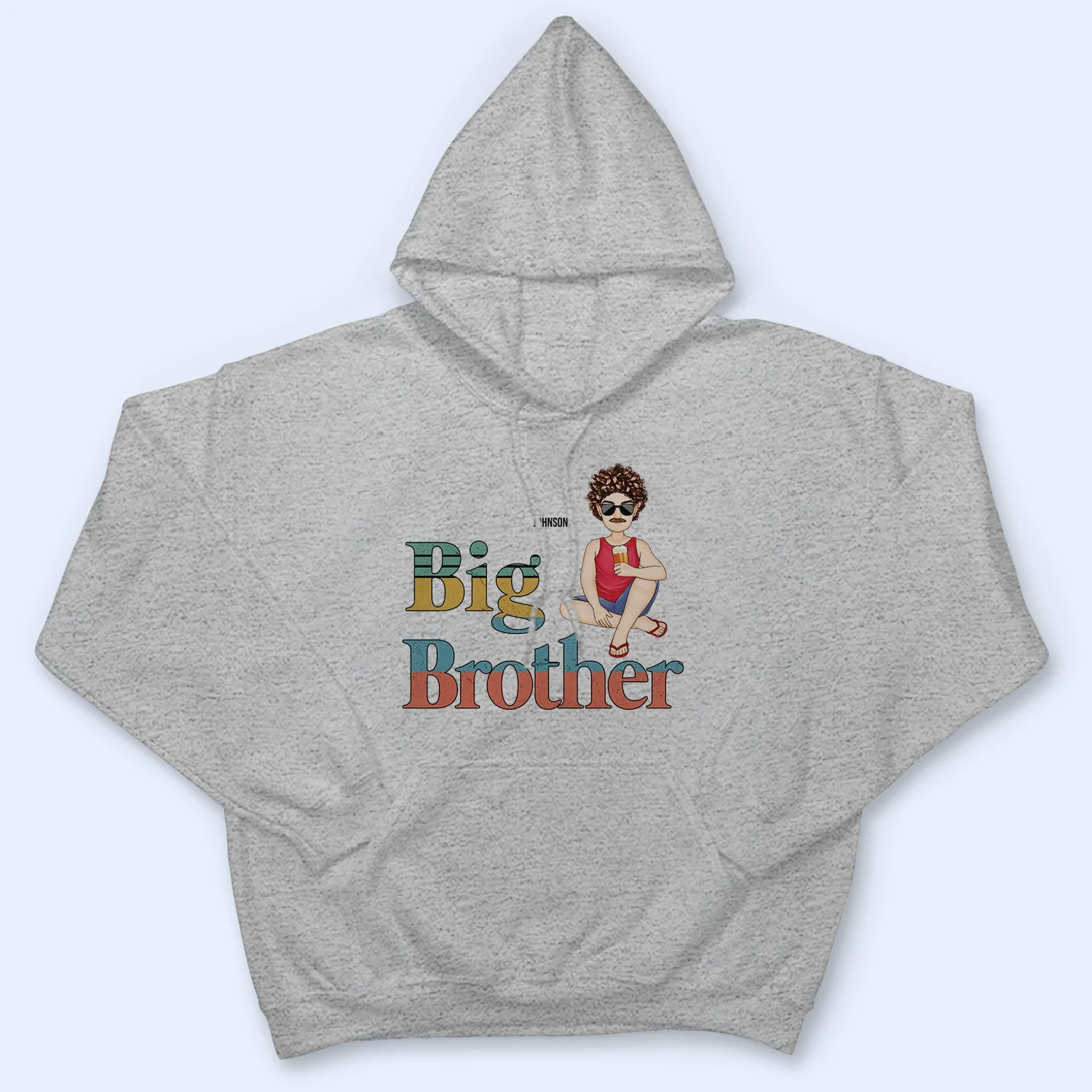 Big Sister Little Sister Title Pattern - Matching Sibling Sister Brother Gift - Personalized T Shirt - Image 4