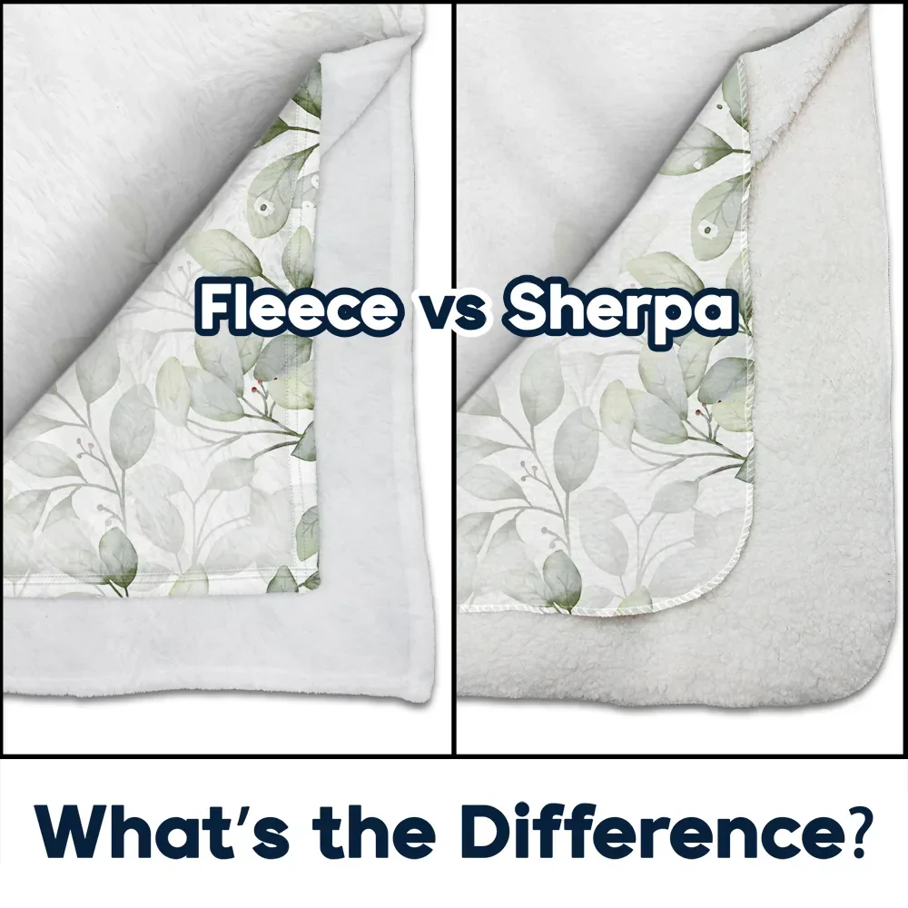 Birth Flower Garden Love Grows Here - Personalized Fleece Blanket, Sherpa Blanket - Image 4