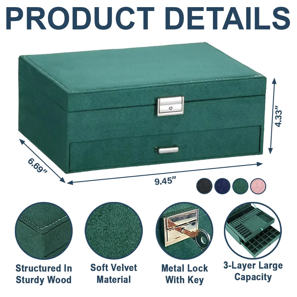 Birth Flower Grandma's Garden - Personalized Jewelry Storage Box - Image 2