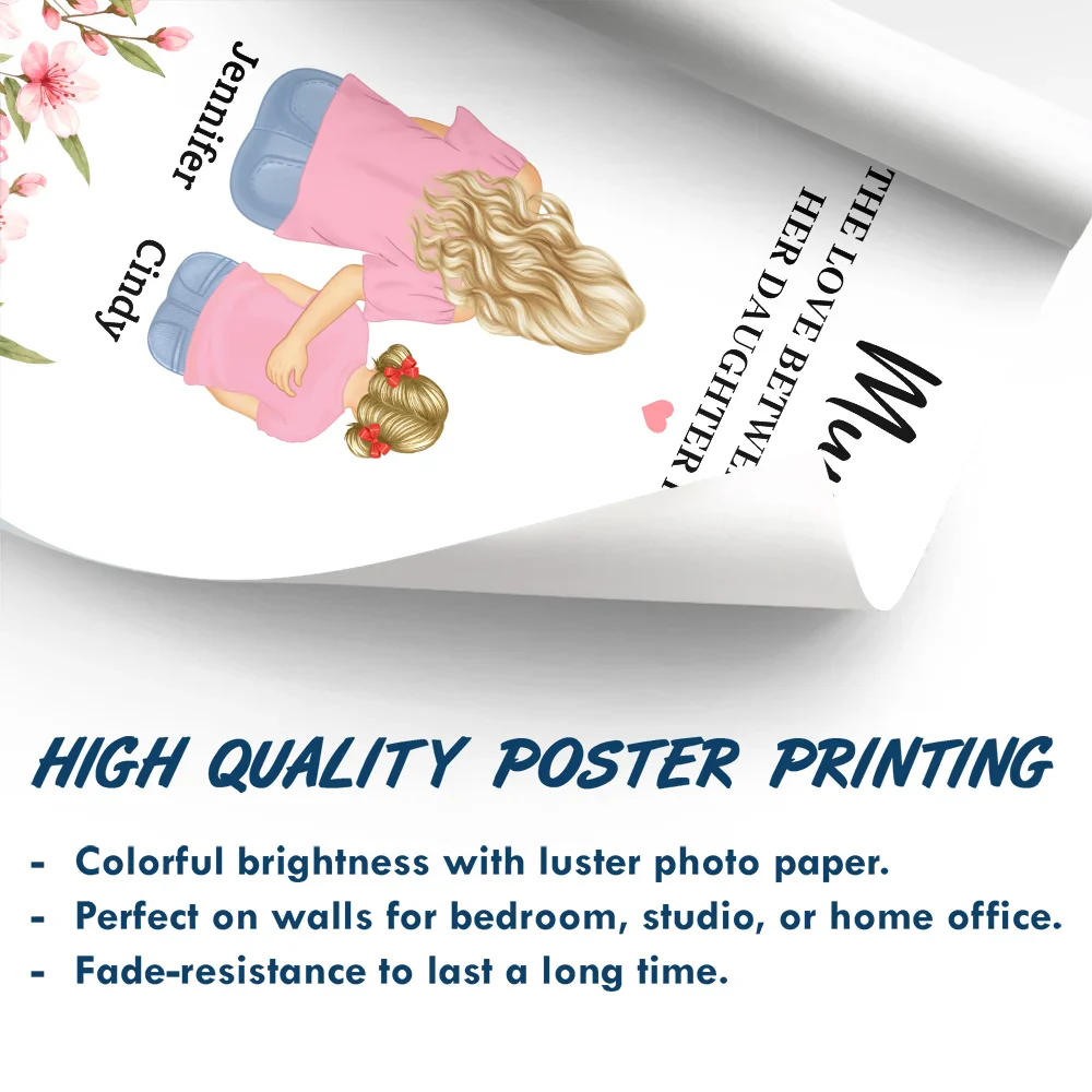 Birth Flower The Love Between A Mother And Her Daughters Sons - Personalised Poster - Image 5