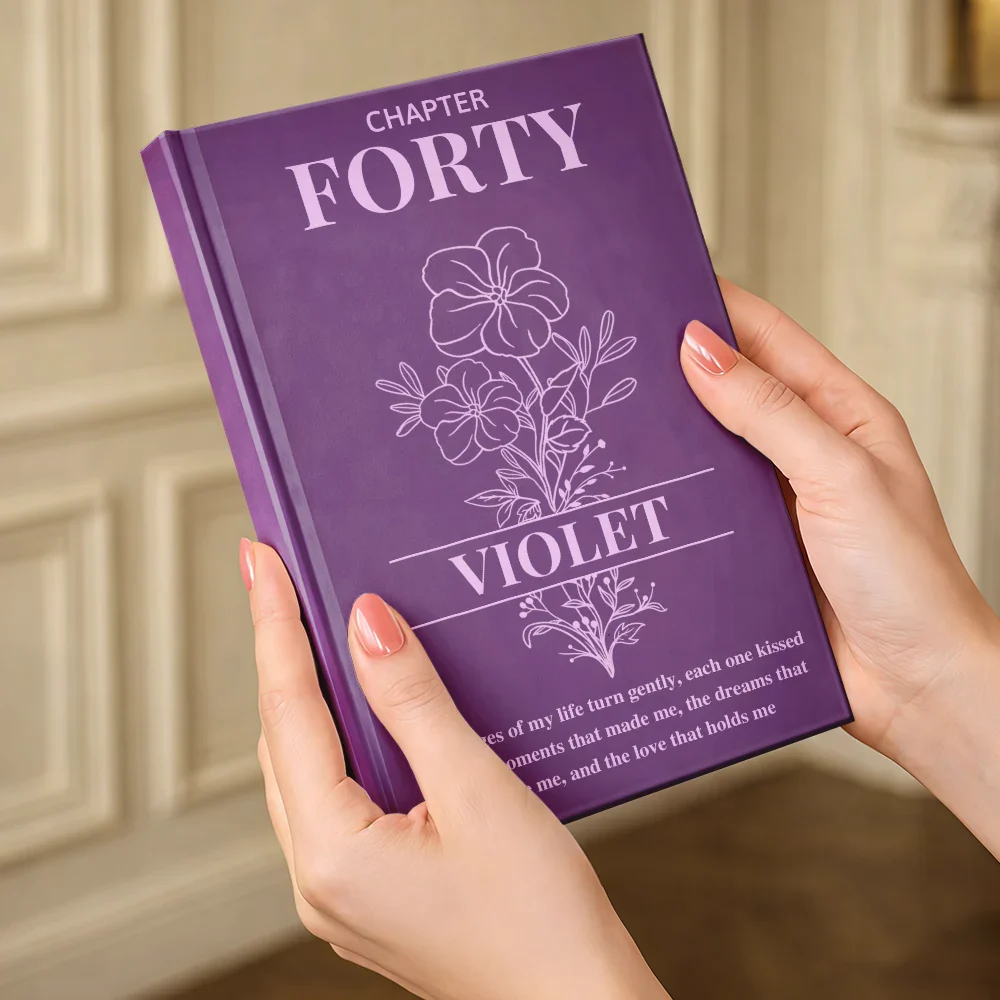 Birth Flower The Pages Of My Life Turn Gently - Personalized Hardcover Journal - Image 4